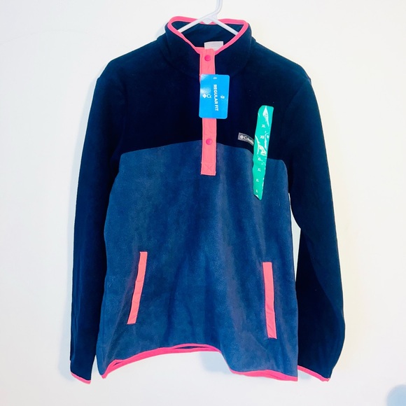 Columbia Benton Springs Half Snap Pullover in Dark Nocturnal & Camellia Rose - Picture 4 of 5